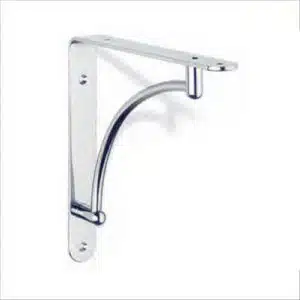 Escuadra para baldas en cromo brillo e inox look